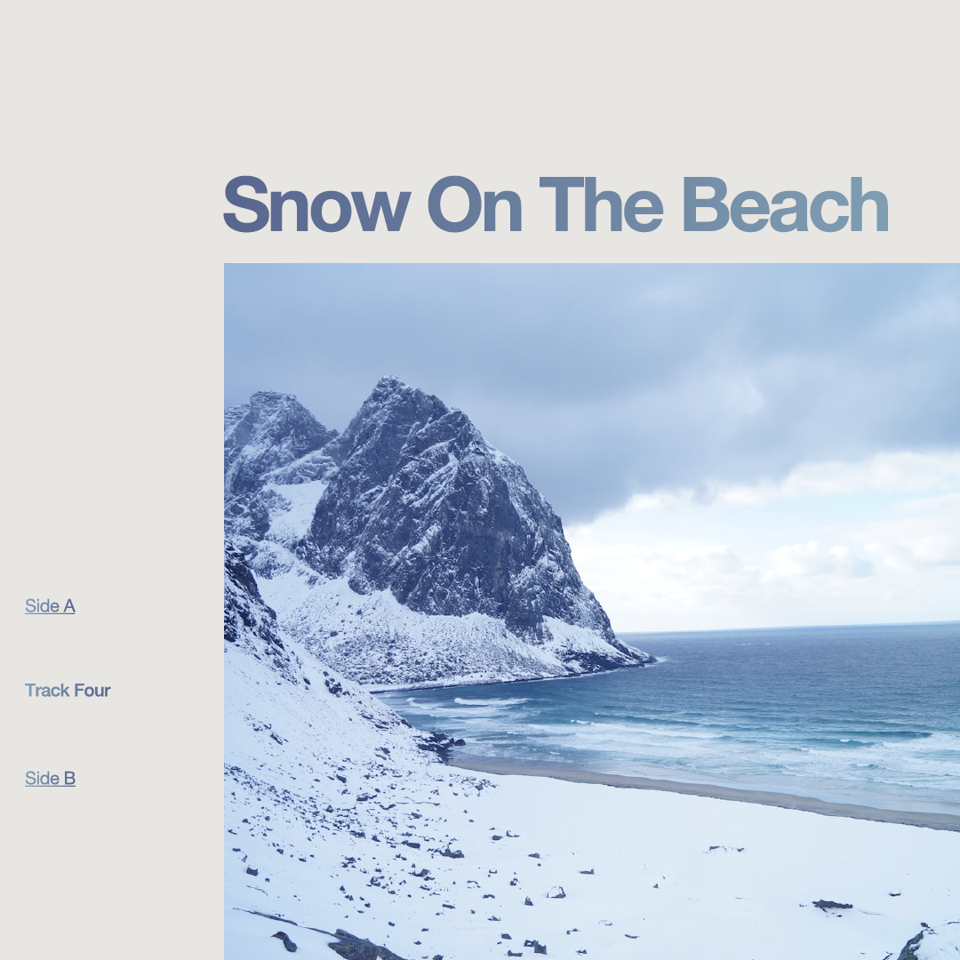Taylor Swift - Snow On The Beach art cover